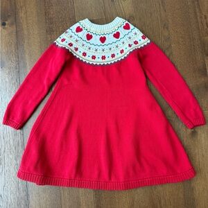 Hanna Andersson fair isle sweater dress in like new condition. Size 6-7